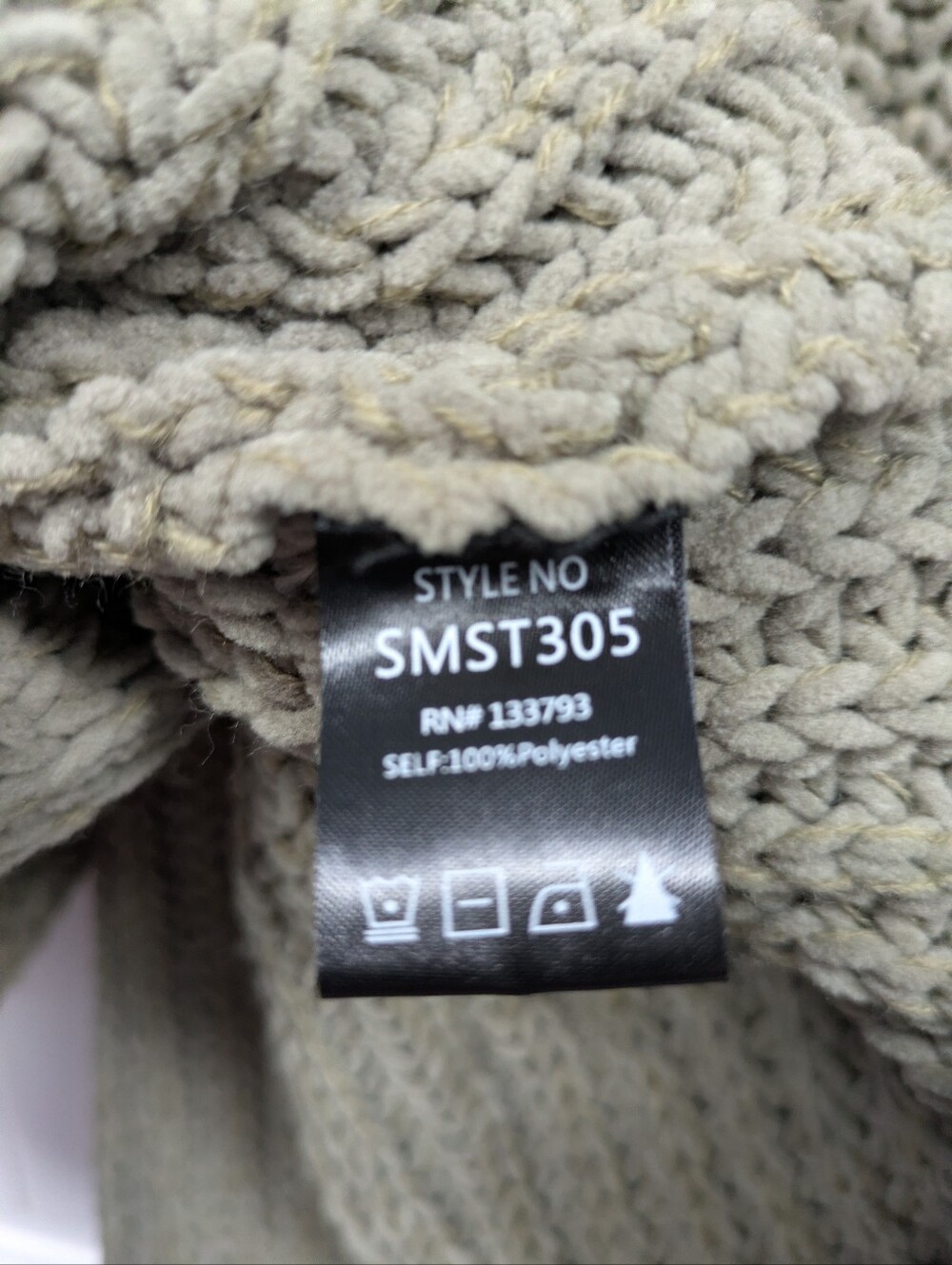 POL Olive Green Chunky Knit Open Cardigan Fits Sm-XL - Picture 8 of 8